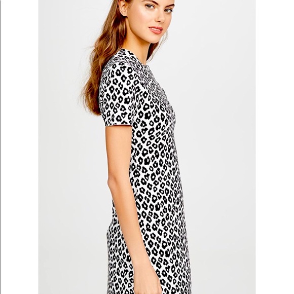 THEORY LEOPARD PRINT JACQUARD DRESS FIT AND FLARE  NEW WITH TAGS SMALL - Picture 5 of 8